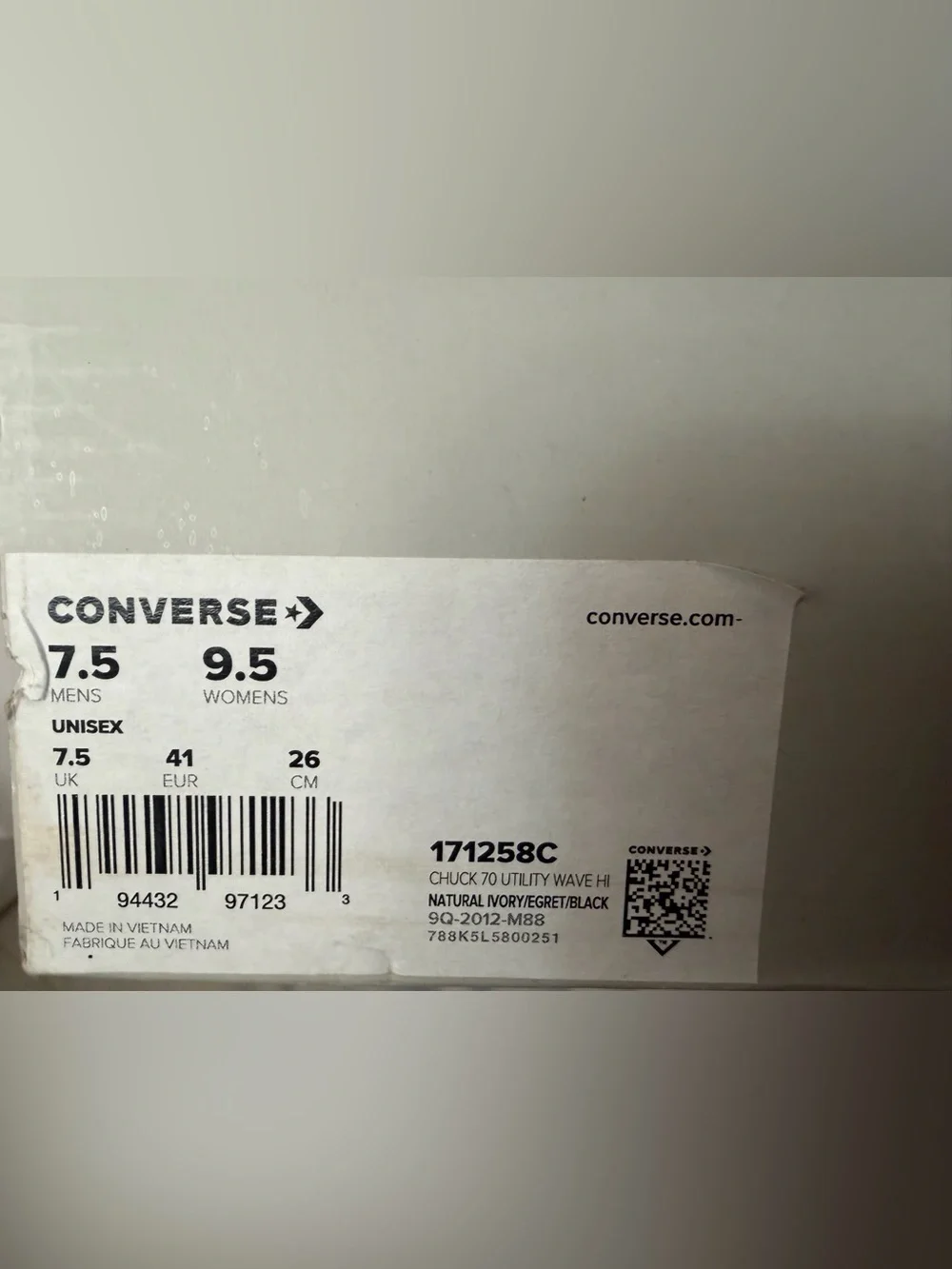 Converse x Kim Jones Chuck Taylor Beige chuck 70 size9.5 women’s  7.5 men’s